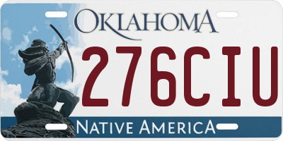OK license plate 276CIU
