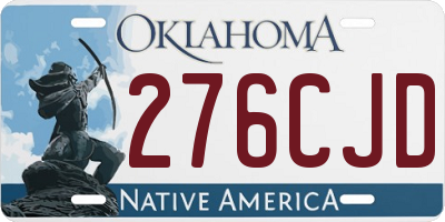 OK license plate 276CJD