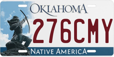 OK license plate 276CMY