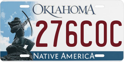 OK license plate 276COC