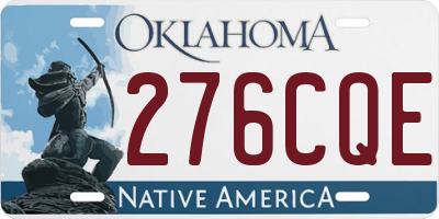 OK license plate 276CQE
