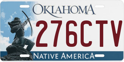 OK license plate 276CTV