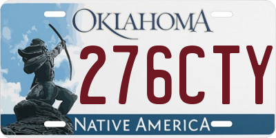 OK license plate 276CTY
