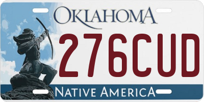 OK license plate 276CUD