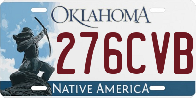 OK license plate 276CVB