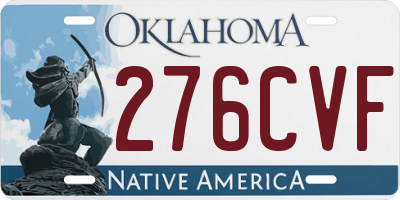 OK license plate 276CVF