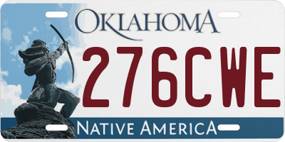 OK license plate 276CWE