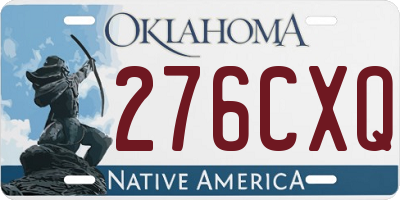 OK license plate 276CXQ