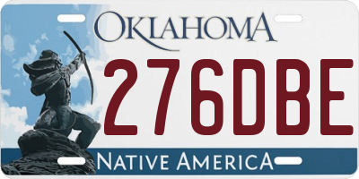 OK license plate 276DBE