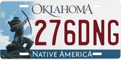 OK license plate 276DNG