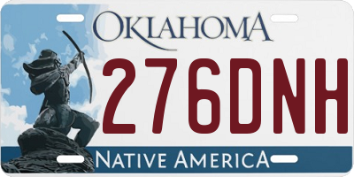 OK license plate 276DNH