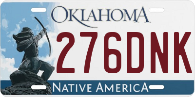 OK license plate 276DNK