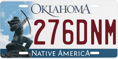 OK license plate 276DNM