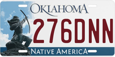 OK license plate 276DNN