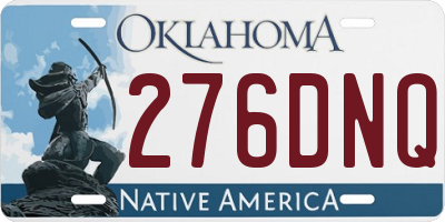 OK license plate 276DNQ