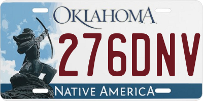 OK license plate 276DNV