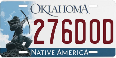 OK license plate 276DOD
