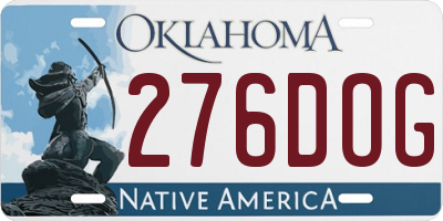 OK license plate 276DOG