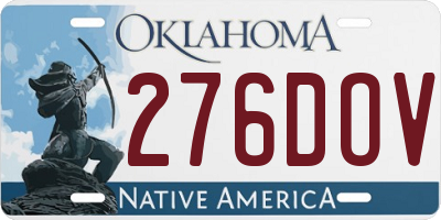 OK license plate 276DOV