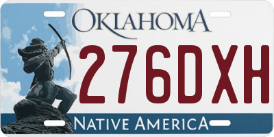 OK license plate 276DXH
