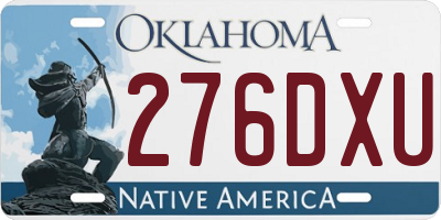 OK license plate 276DXU