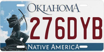 OK license plate 276DYB