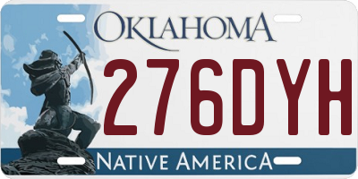 OK license plate 276DYH