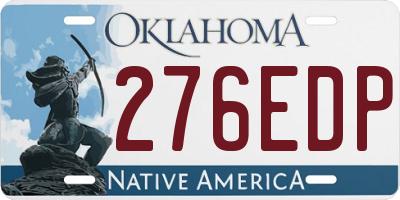 OK license plate 276EDP