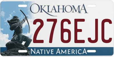 OK license plate 276EJC
