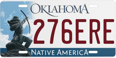 OK license plate 276ERE
