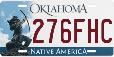 OK license plate 276FHC