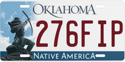 OK license plate 276FIP