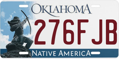 OK license plate 276FJB
