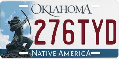 OK license plate 276TYD