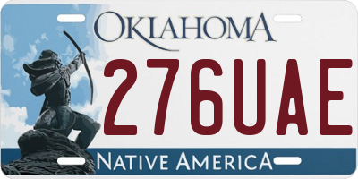 OK license plate 276UAE