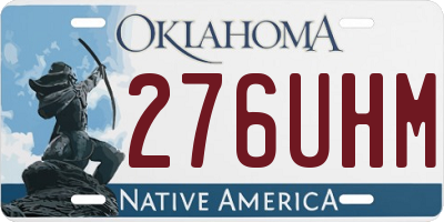 OK license plate 276UHM