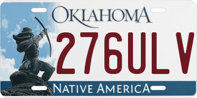OK license plate 276ULV