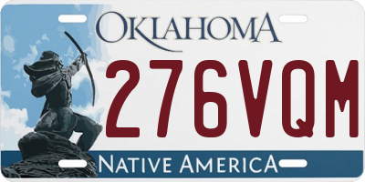 OK license plate 276VQM