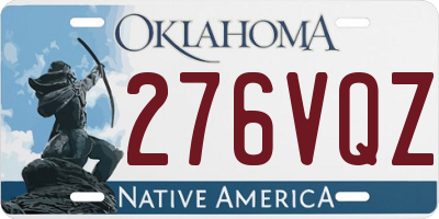 OK license plate 276VQZ