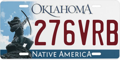 OK license plate 276VRB