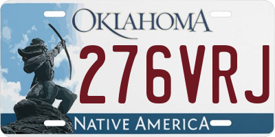 OK license plate 276VRJ