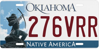 OK license plate 276VRR