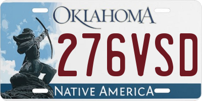 OK license plate 276VSD
