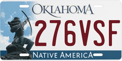 OK license plate 276VSF
