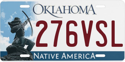 OK license plate 276VSL