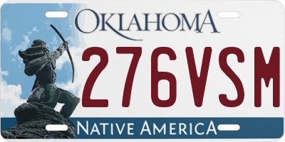 OK license plate 276VSM