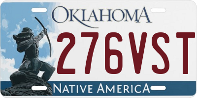 OK license plate 276VST