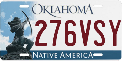 OK license plate 276VSY