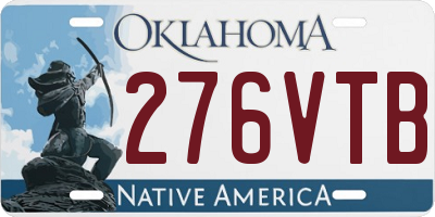 OK license plate 276VTB