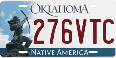 OK license plate 276VTC